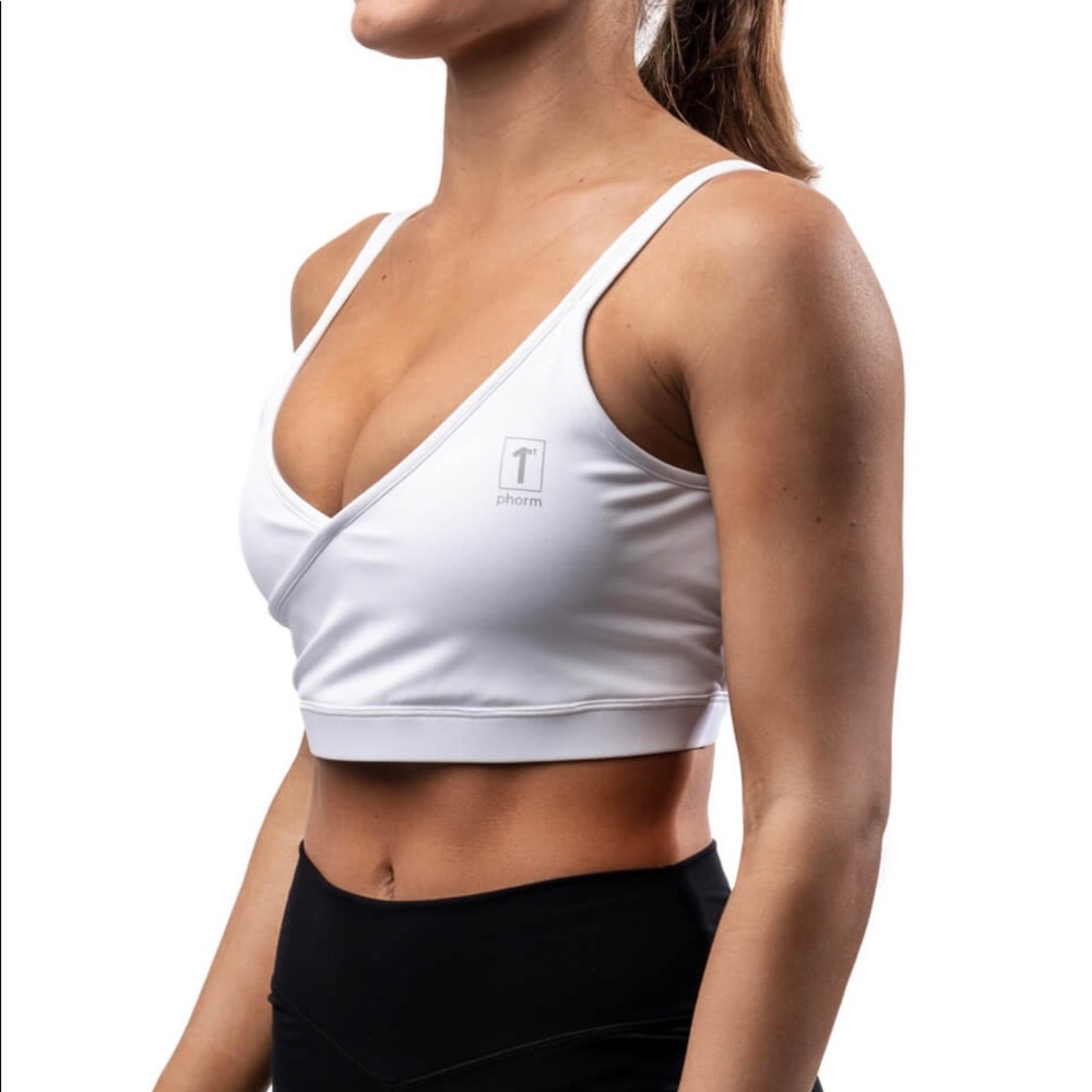 1st Phorm White Studio Wrap Sports Bra